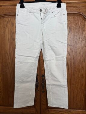 LOFT White Straight-Leg Jeans
